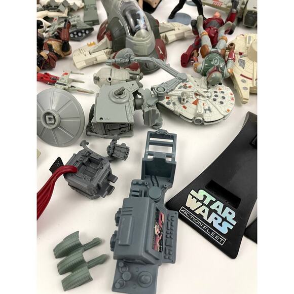 VTG Star Wars 1990s Action Figures Kenner Ships Micro Machines Lot Bundle - Picture 11 of 16